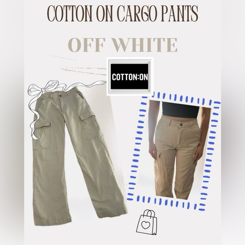 Cotton On Beige Cargo Trousers
